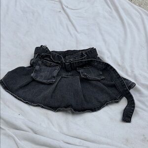 Edgy Black Mini Skirt with Belt